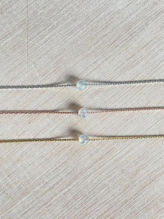 Labradorite Necklace | Rose Gold | Gold | Silver | Dainty Necklace | Layering Necklace | Gemstone Necklace | Bead Necklace