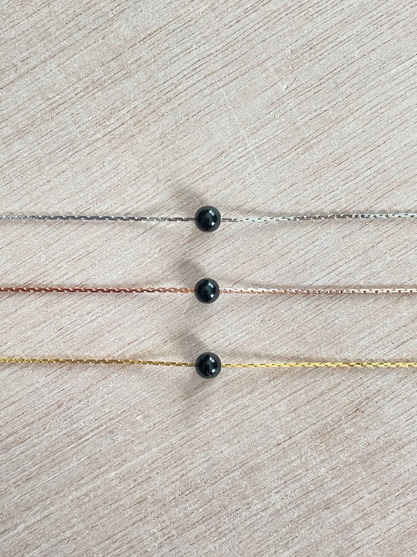 Black Tourmaline Necklace | Rose Gold | Gold | Silver | Dainty Necklace | Layering Necklace | Gemstone Necklace | Bead Necklace