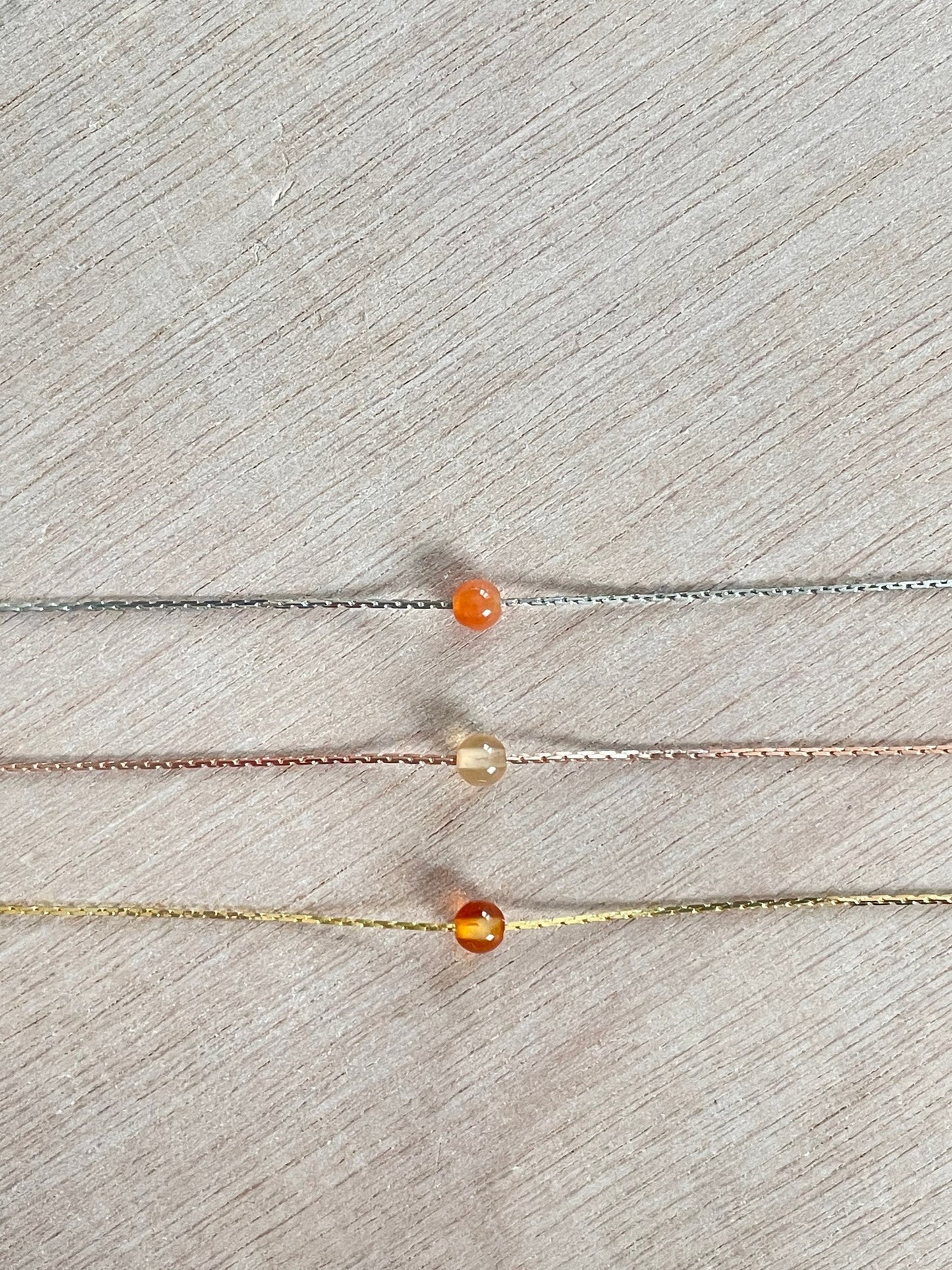 Carnelian Necklace | Rose Gold | Gold | Silver | Dainty Necklace | Layering Necklace | Gemstone Necklace | Bead Necklace