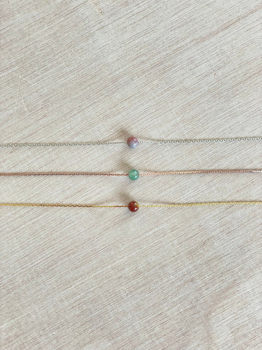 Ocean Jasper Necklace | Rose Gold | Gold | Silver | Dainty Necklace | Layering Necklace | Gemstone Necklace | Bead Necklace