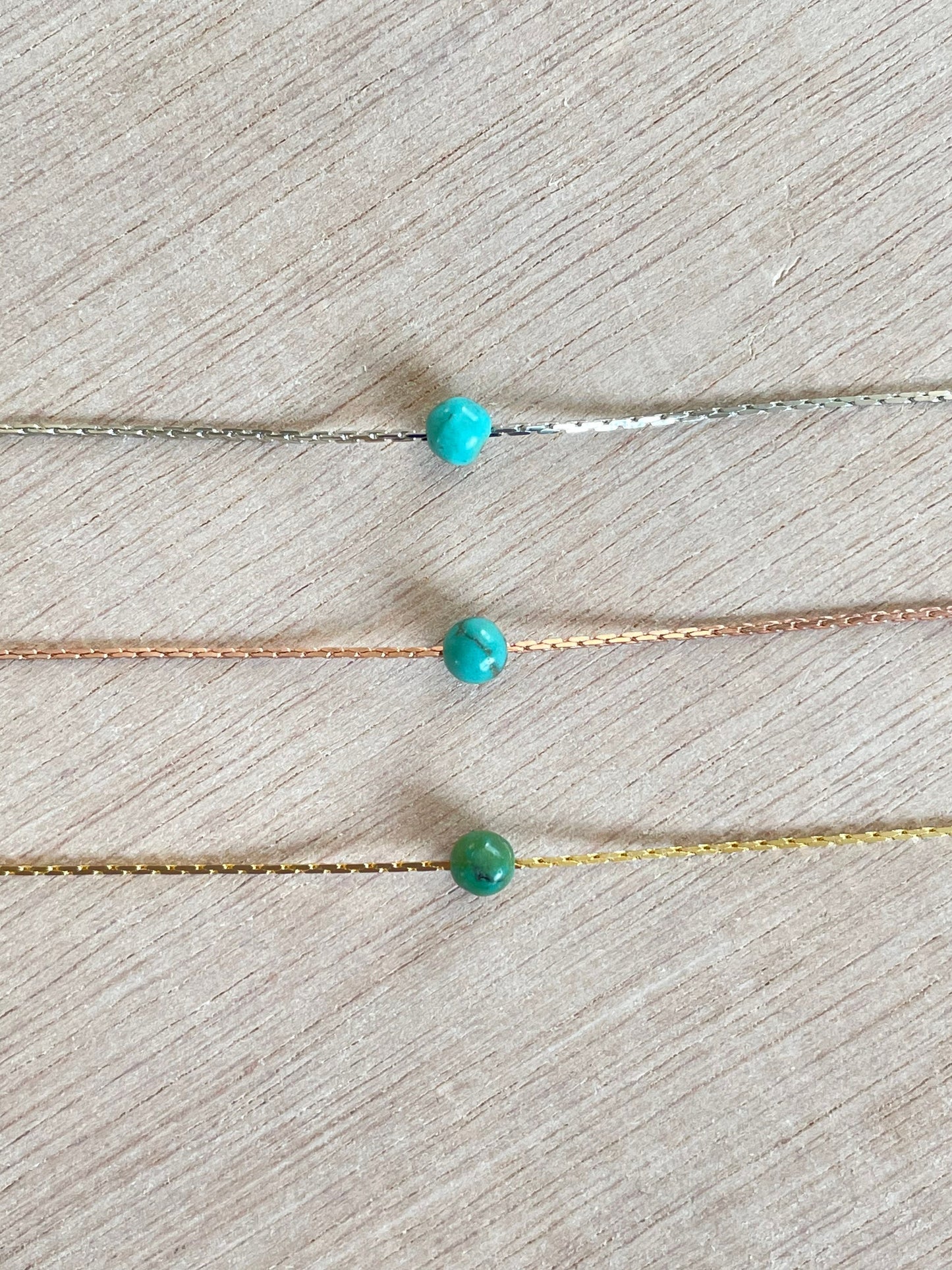 Turquoise Necklace | Rose Gold | Gold | Silver | Dainty Necklace | Layering Necklace | Gemstone Necklace | Bead Necklace