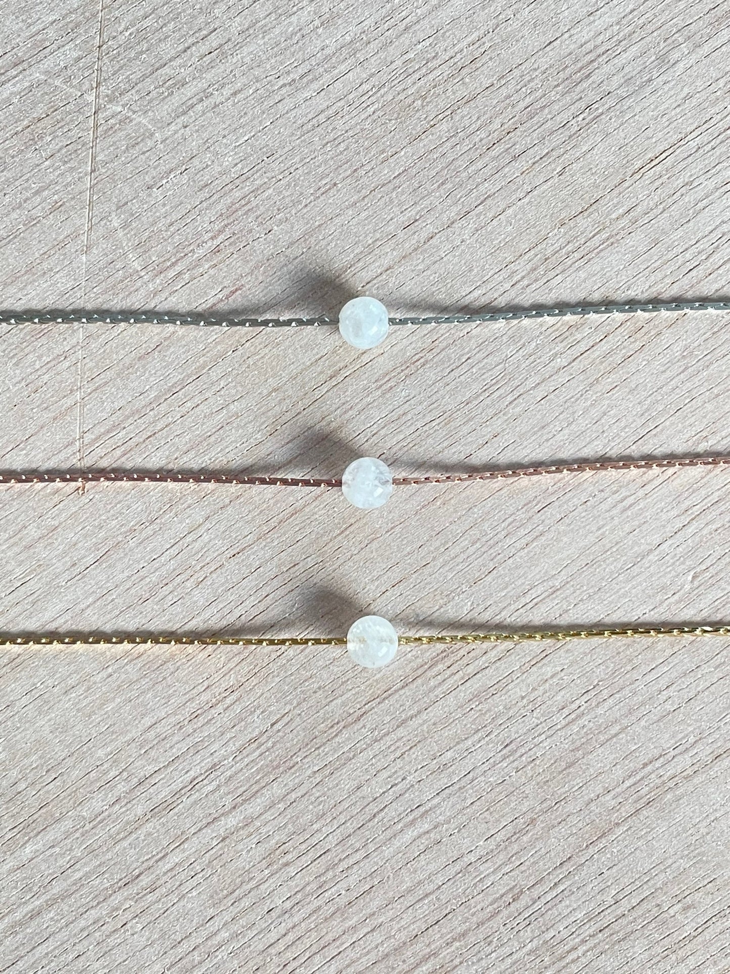Moonstone Necklace | Rose Gold | Gold | Silver | Dainty Necklace | Layering Necklace | Gemstone Necklace | Bead Necklace