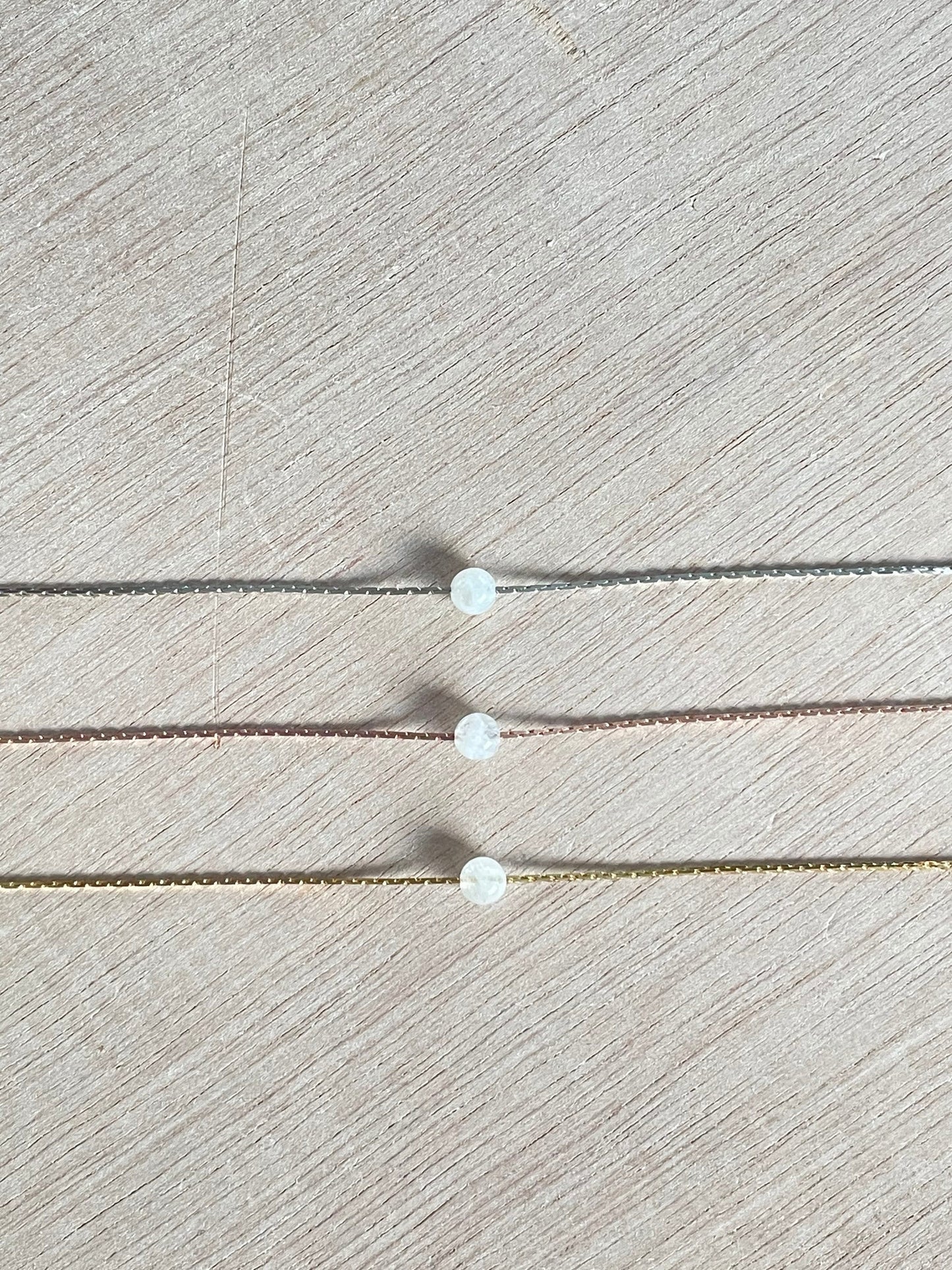 Moonstone Necklace | Rose Gold | Gold | Silver | Dainty Necklace | Layering Necklace | Gemstone Necklace | Bead Necklace