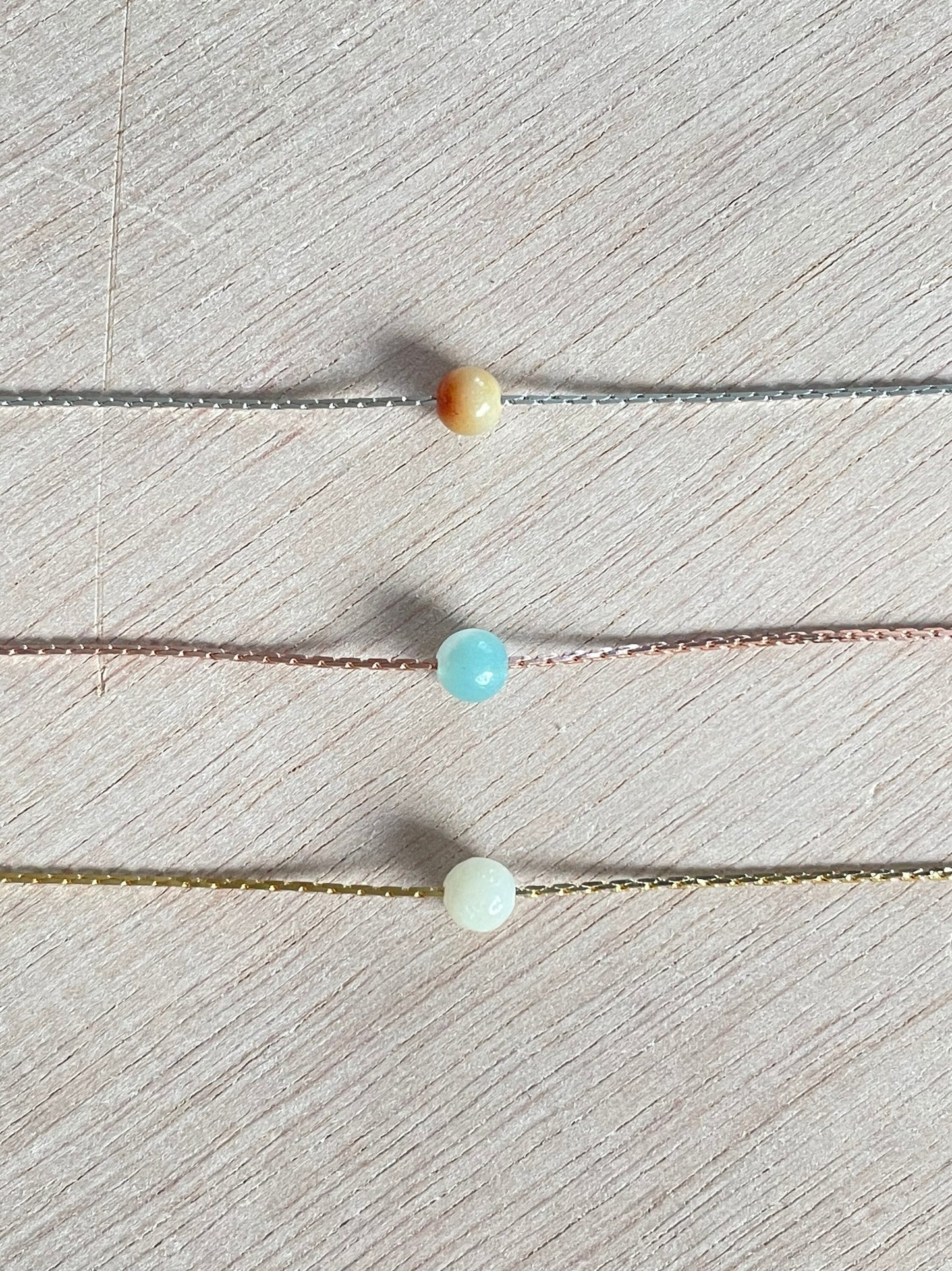Amazonite Necklace | Rose Gold | Gold | Silver | Dainty Necklace | Layering Necklace | Gemstone Necklace | Bead Necklace