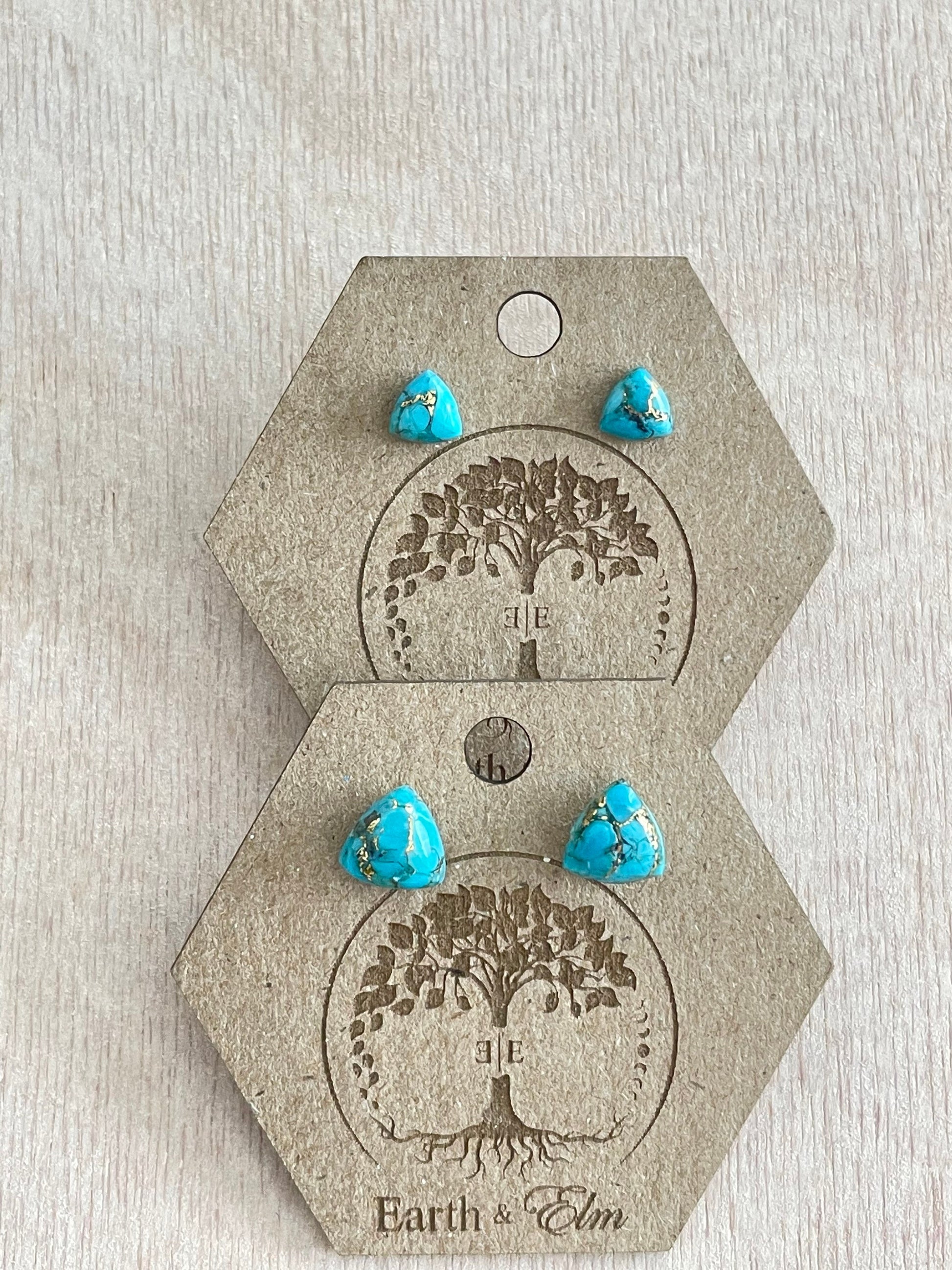 Turquoise Trillion Studs