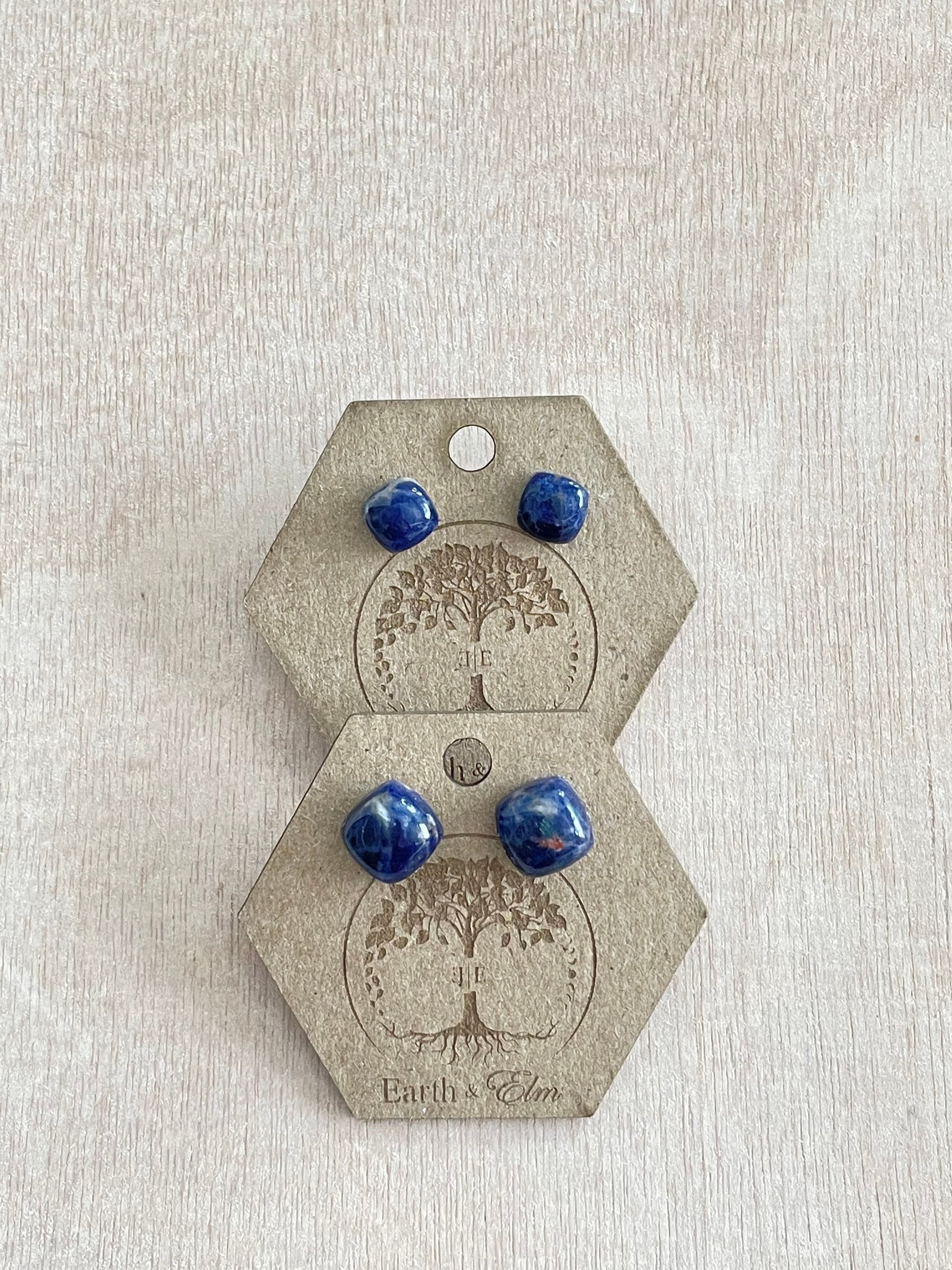 Sodalite Cushion Studs