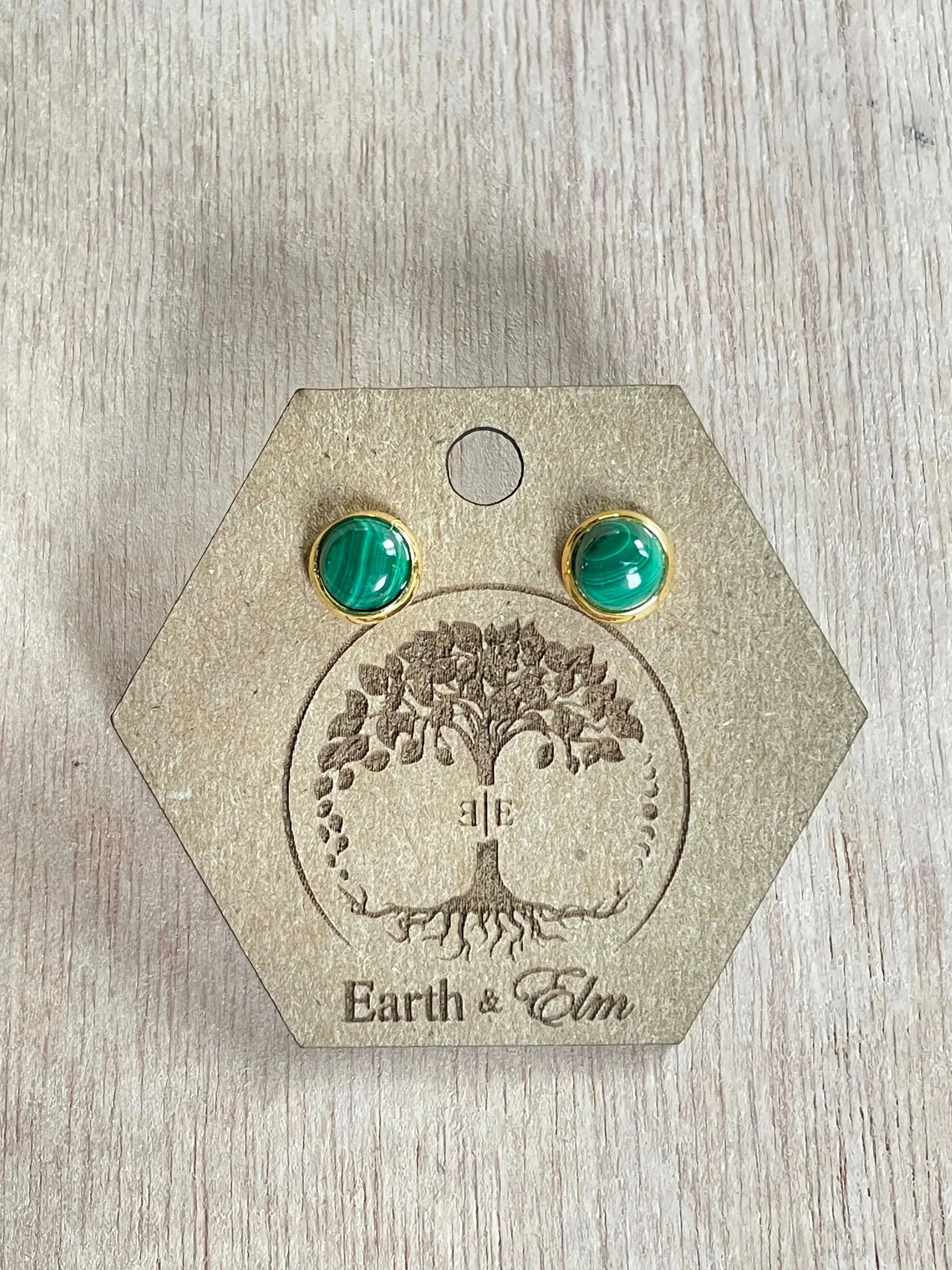 Malachite in Metal Settings