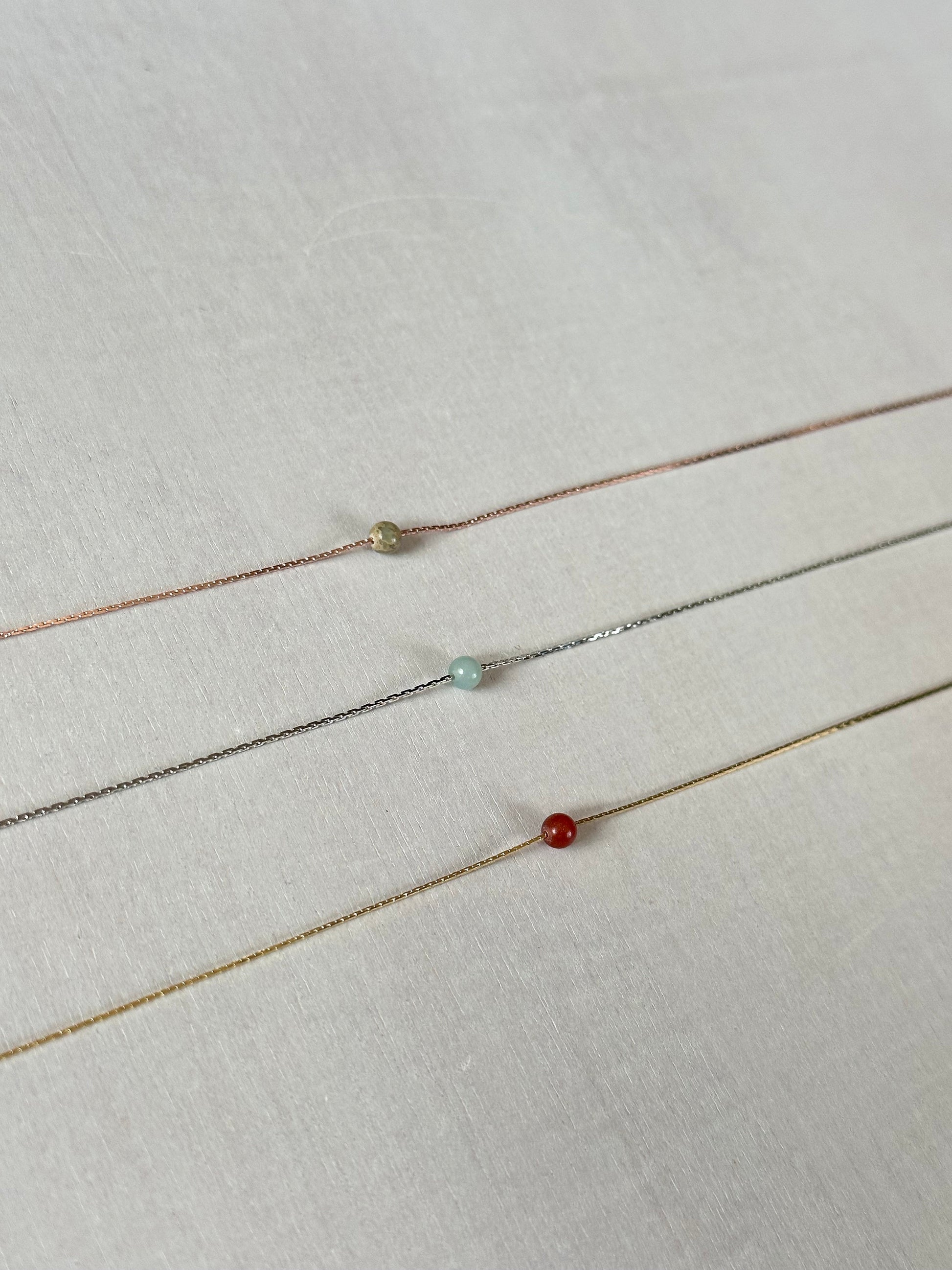 African Opal Necklace | Rose Gold | Gold | Silver | Dainty Necklace | Layering Necklace | Gemstone Necklace | Bead Necklace