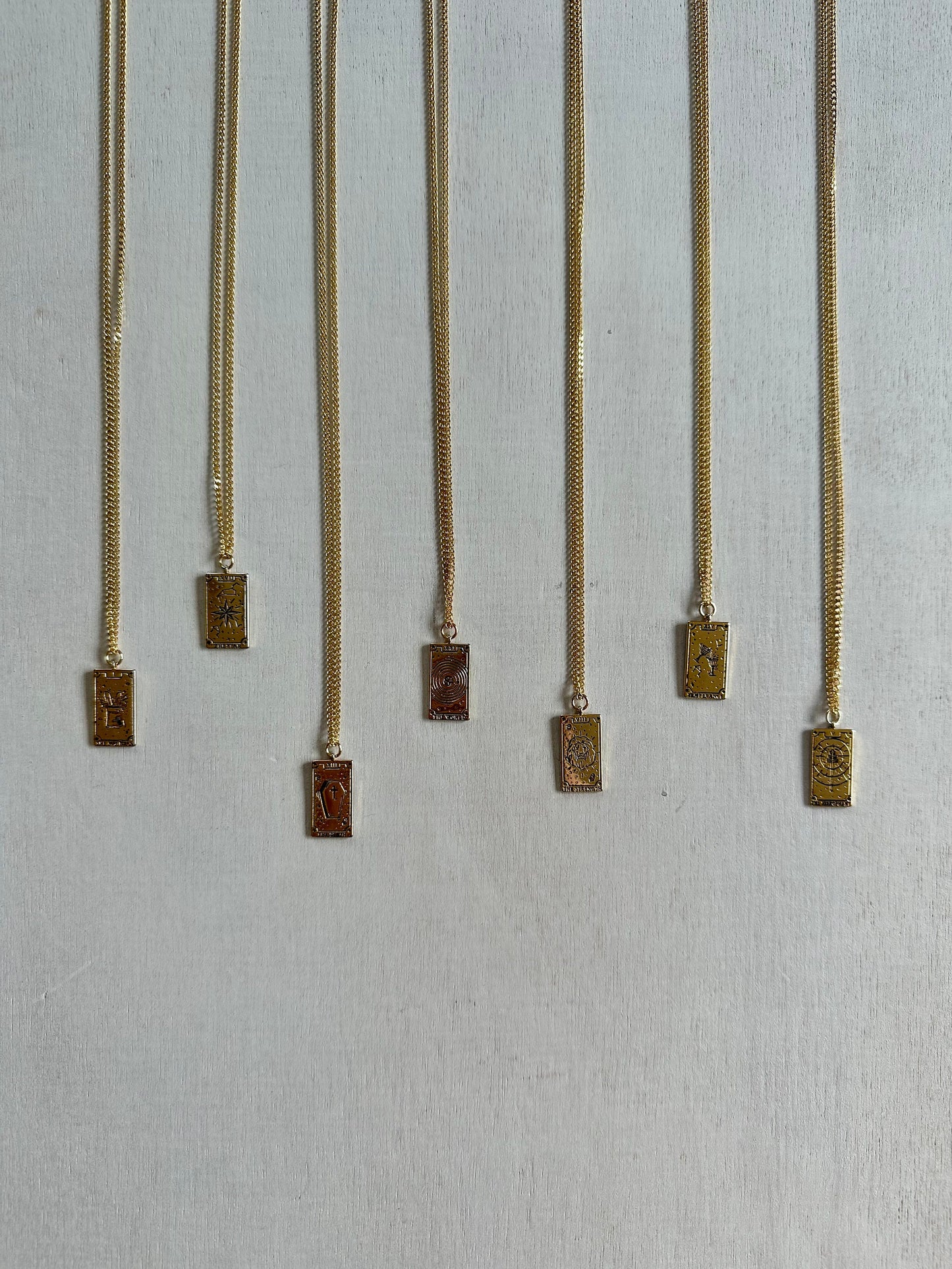 Minimalist Tarot Necklace | Gold Tarot Card | Dainty Gold Pendant