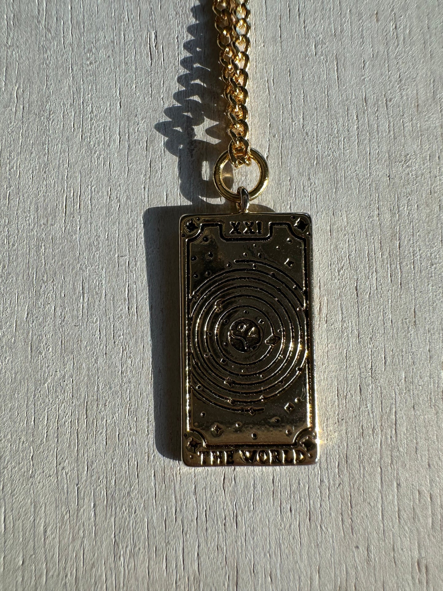 Minimalist Tarot Necklace | Gold Tarot Card | Dainty Gold Pendant