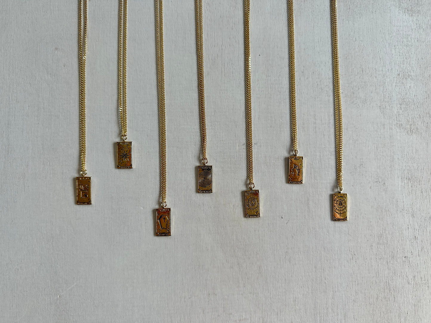 Minimalist Tarot Necklace | Gold Tarot Card | Dainty Gold Pendant