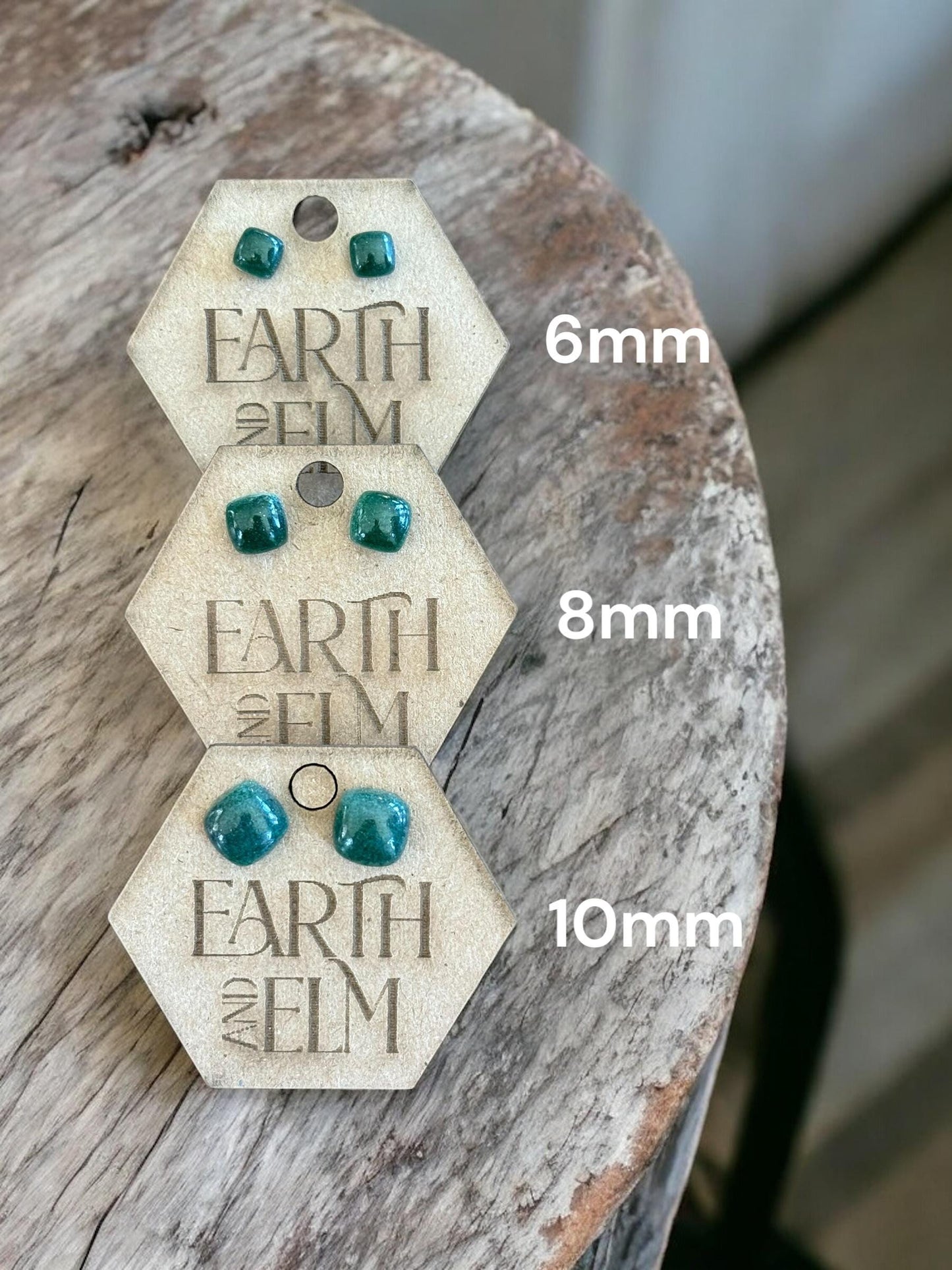 Green Aventurine Cushion Studs