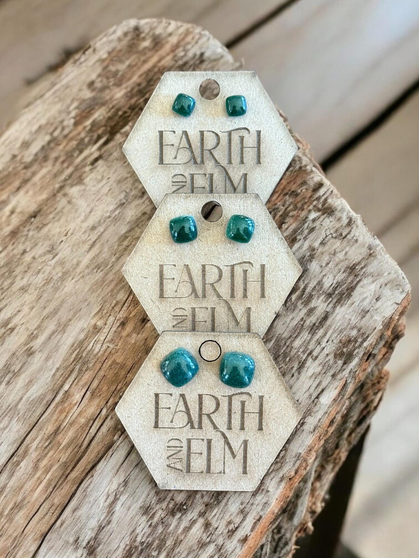 Green Aventurine Cushion Studs