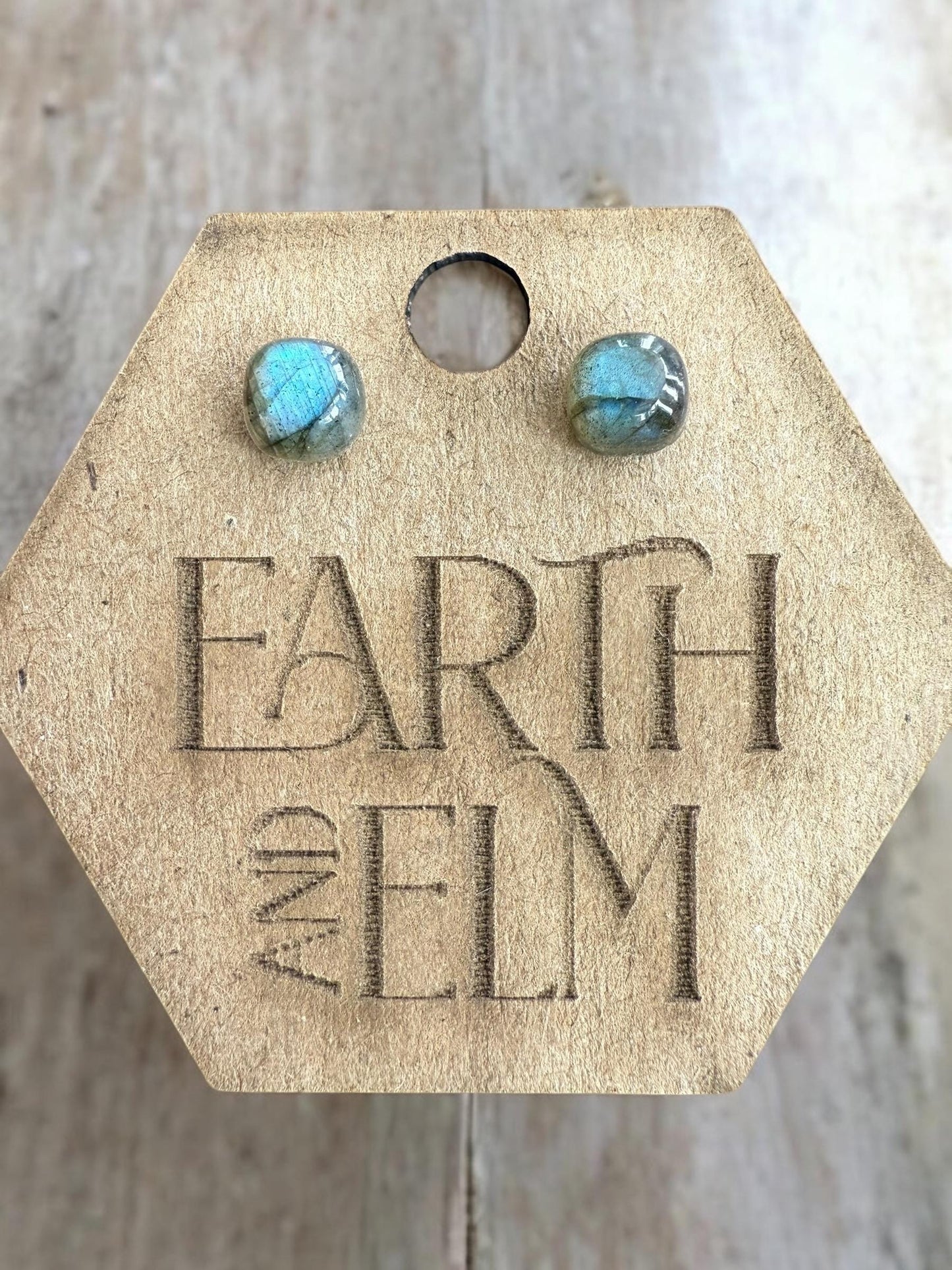 Labradorite Cushion Cut Studs | Stud Earrings | Gemstone Earrings | 6mm 8mm 10mm