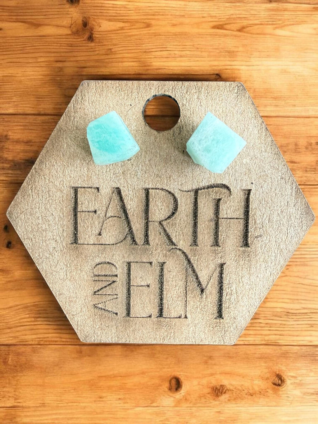 Raw Amazonite Stud Earrings | Gemstone Studs | Natural Stone Jewelry