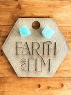 Raw Amazonite Stud Earrings | Gemstone Studs | Natural Stone Jewelry