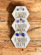 Raw Amethyst Stud Earrings | Gemstone Studs | Natural Stone Jewelry