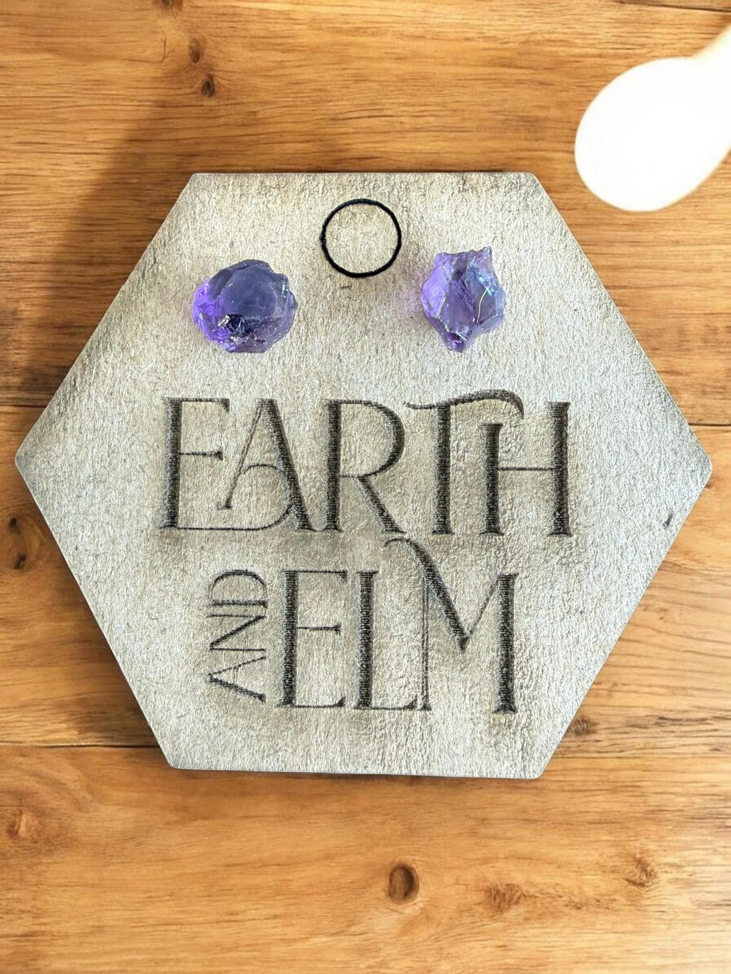 Raw Amethyst Stud Earrings | Gemstone Studs | Natural Stone Jewelry