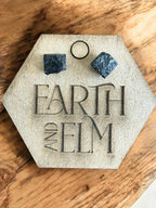 Raw Black Tourmaline Stud Earrings | Gemstone Studs | Natural Stone Jewelry
