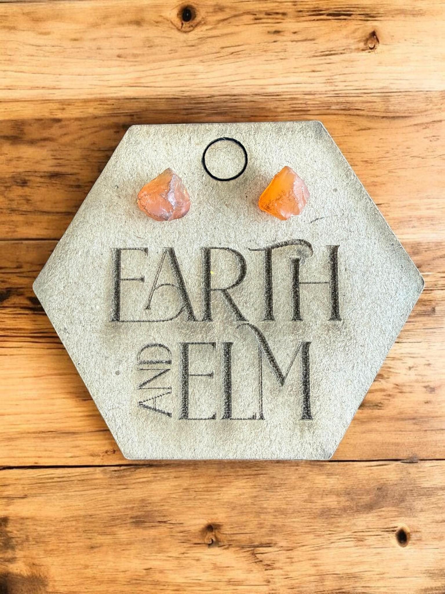 Raw Carnelian Stud Earrings | Gemstone Studs | Natural Stone Jewelry