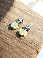 Raw Citrine Stud Earrings | Gemstone Studs | Natural Stone Jewelry