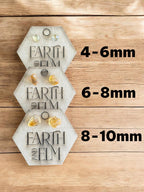 Raw Citrine Stud Earrings | Gemstone Studs | Natural Stone Jewelry
