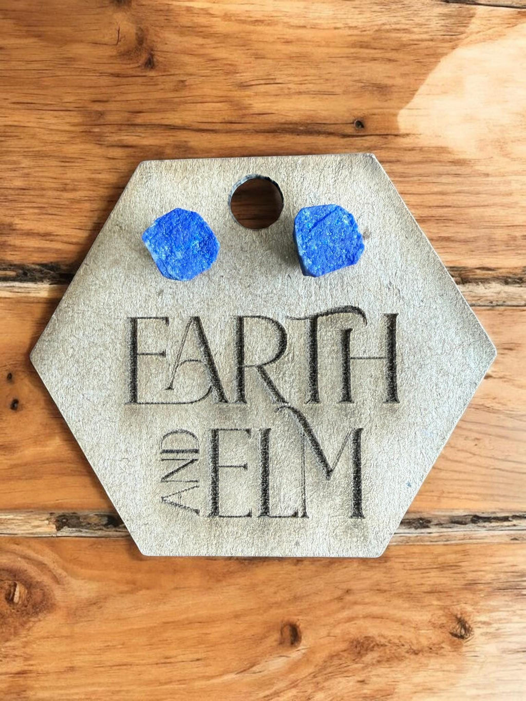 Raw Lapis Lazuli Stud Earrings | Gemstone Studs | Natural Stone Jewelry
