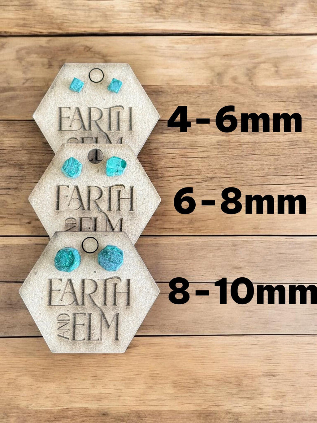 Raw Malachite Stud Earrings | Gemstone Studs | Natural Stone Jewelry