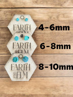 Raw Malachite Stud Earrings | Gemstone Studs | Natural Stone Jewelry