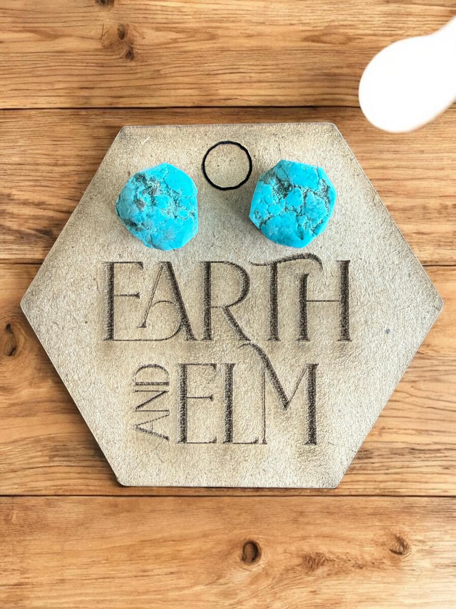Raw Turquoise Stud Earrings | Gemstone Studs | Natural Stone Jewelry