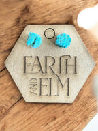 Raw Turquoise Stud Earrings | Gemstone Studs | Natural Stone Jewelry