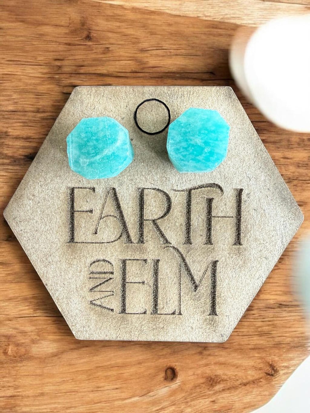 Raw Amazonite Stud Earrings | Gemstone Studs | Natural Stone Jewelry
