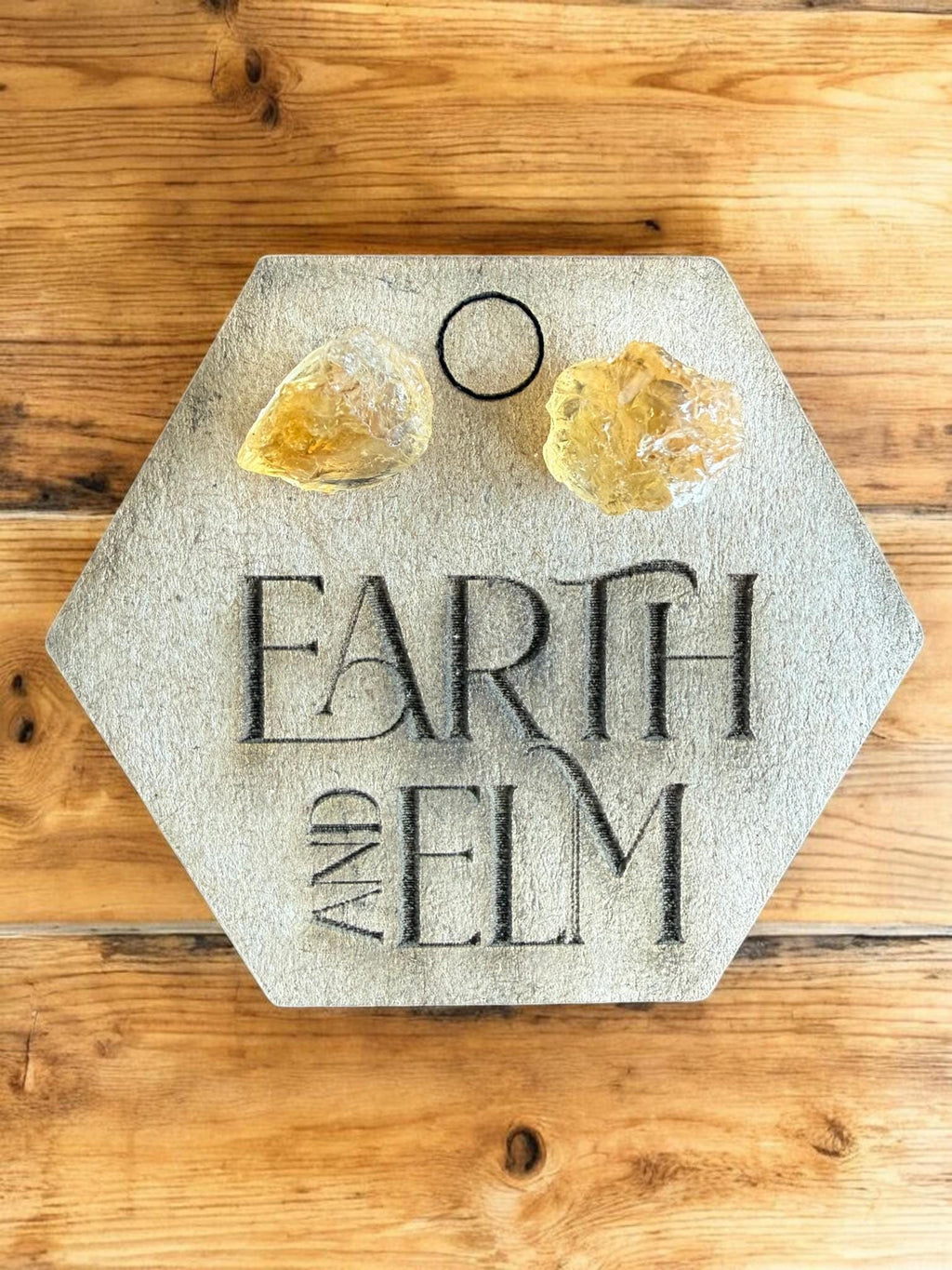 Raw Citrine Stud Earrings | Gemstone Studs | Natural Stone Jewelry