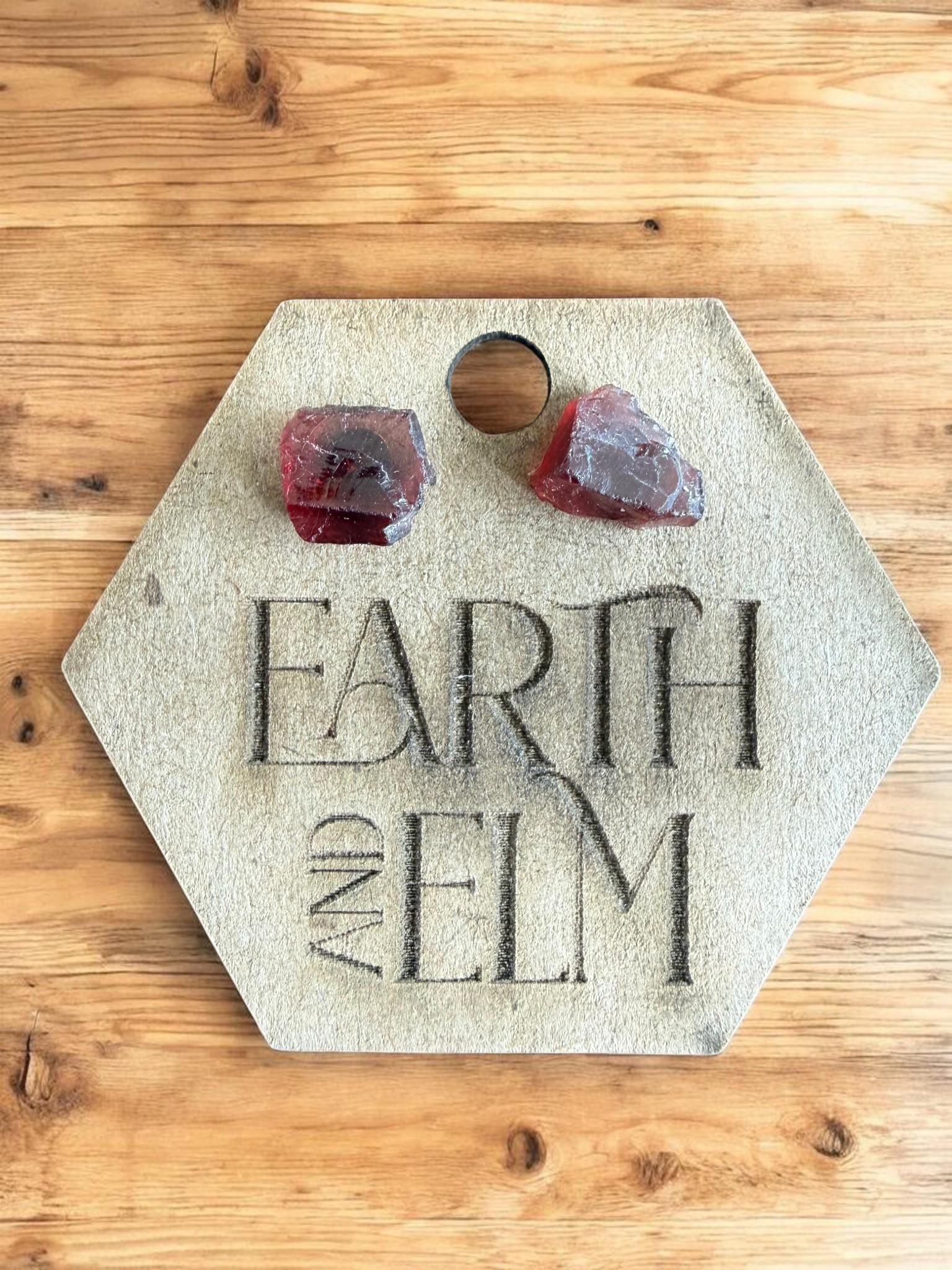 Raw Garnet Stud Earrings | Gemstone Studs | Natural Stone Jewelry