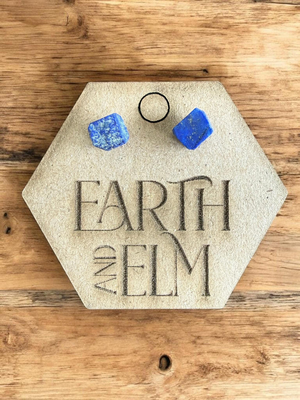 Raw Lapis Lazuli Stud Earrings | Gemstone Studs | Natural Stone Jewelry