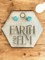 Raw Malachite Stud Earrings | Gemstone Studs | Natural Stone Jewelry