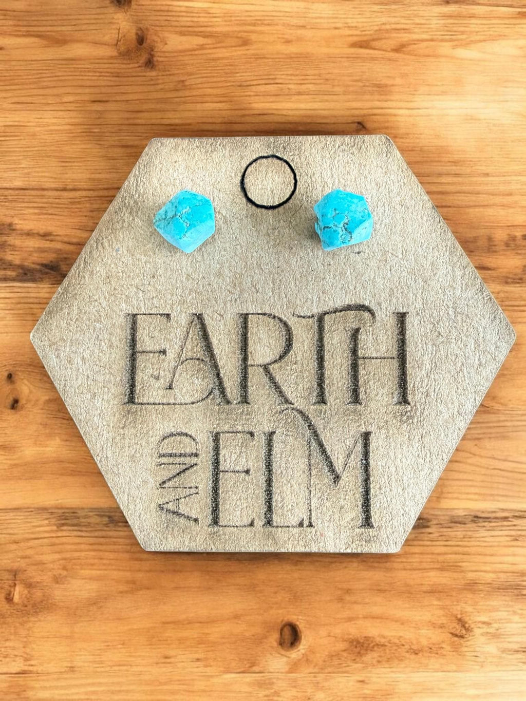 Raw Turquoise Stud Earrings | Gemstone Studs | Natural Stone Jewelry
