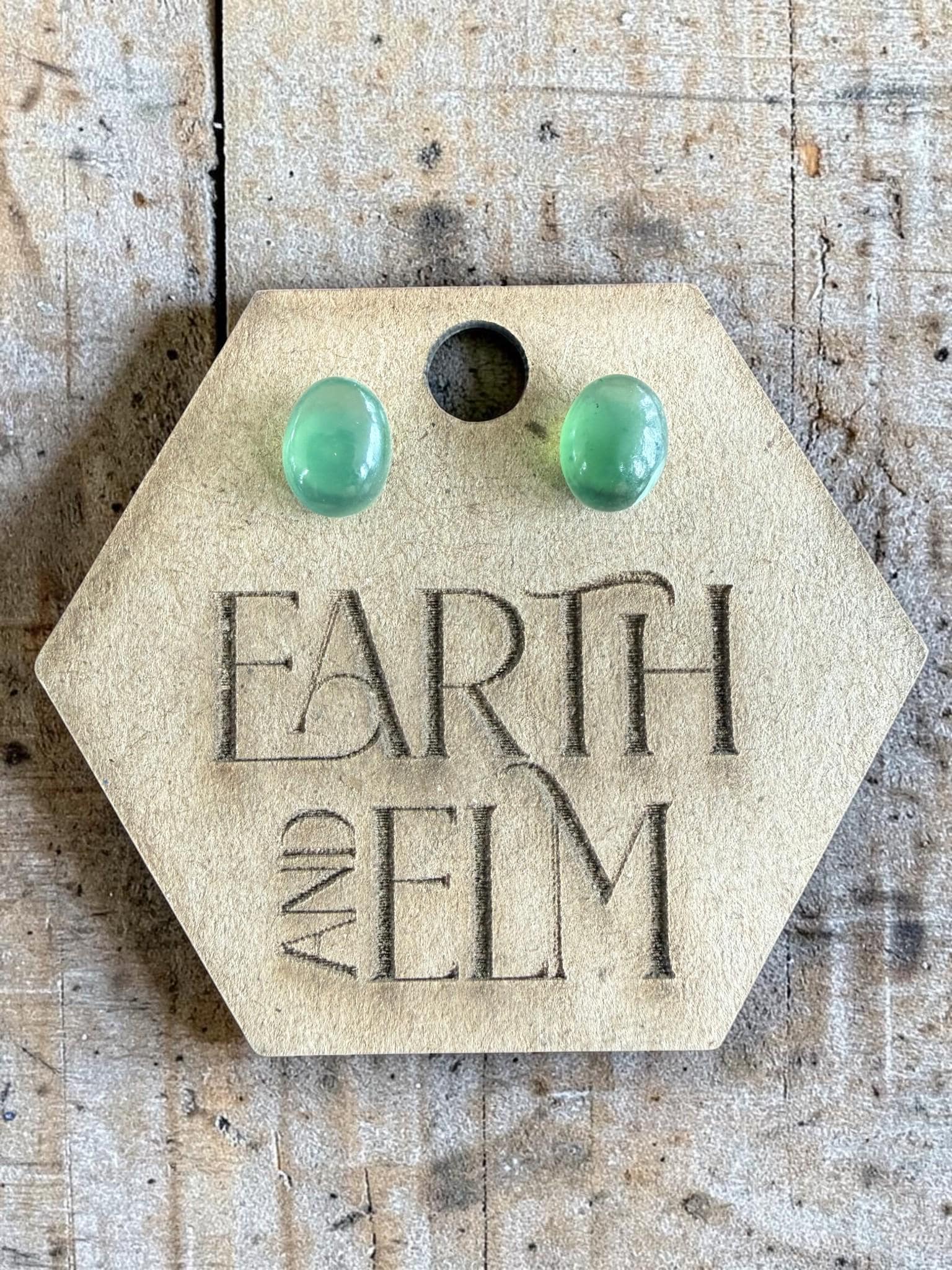 Nephrite Jade Oval Cut Stud Earrings | Authentic Gemstone Studs