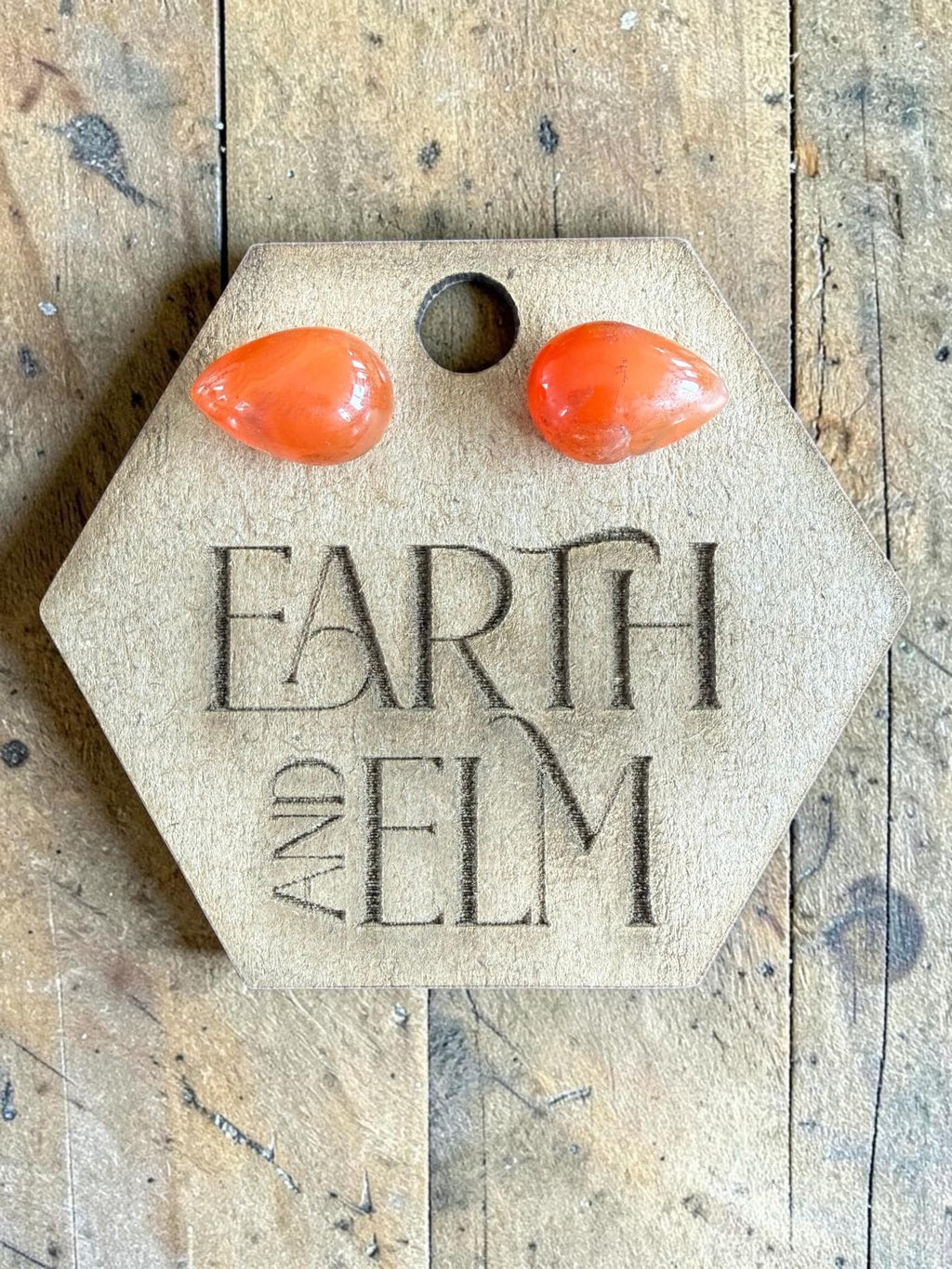 Carnelian Pear Cut Stud Earrings | Authentic Gemstone Studs