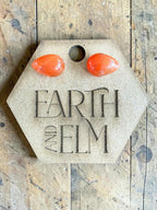 Carnelian Pear Cut Stud Earrings | Authentic Gemstone Studs