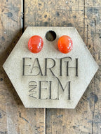Carnelian Oval Cut Stud Earrings | Authentic Gemstone Studs