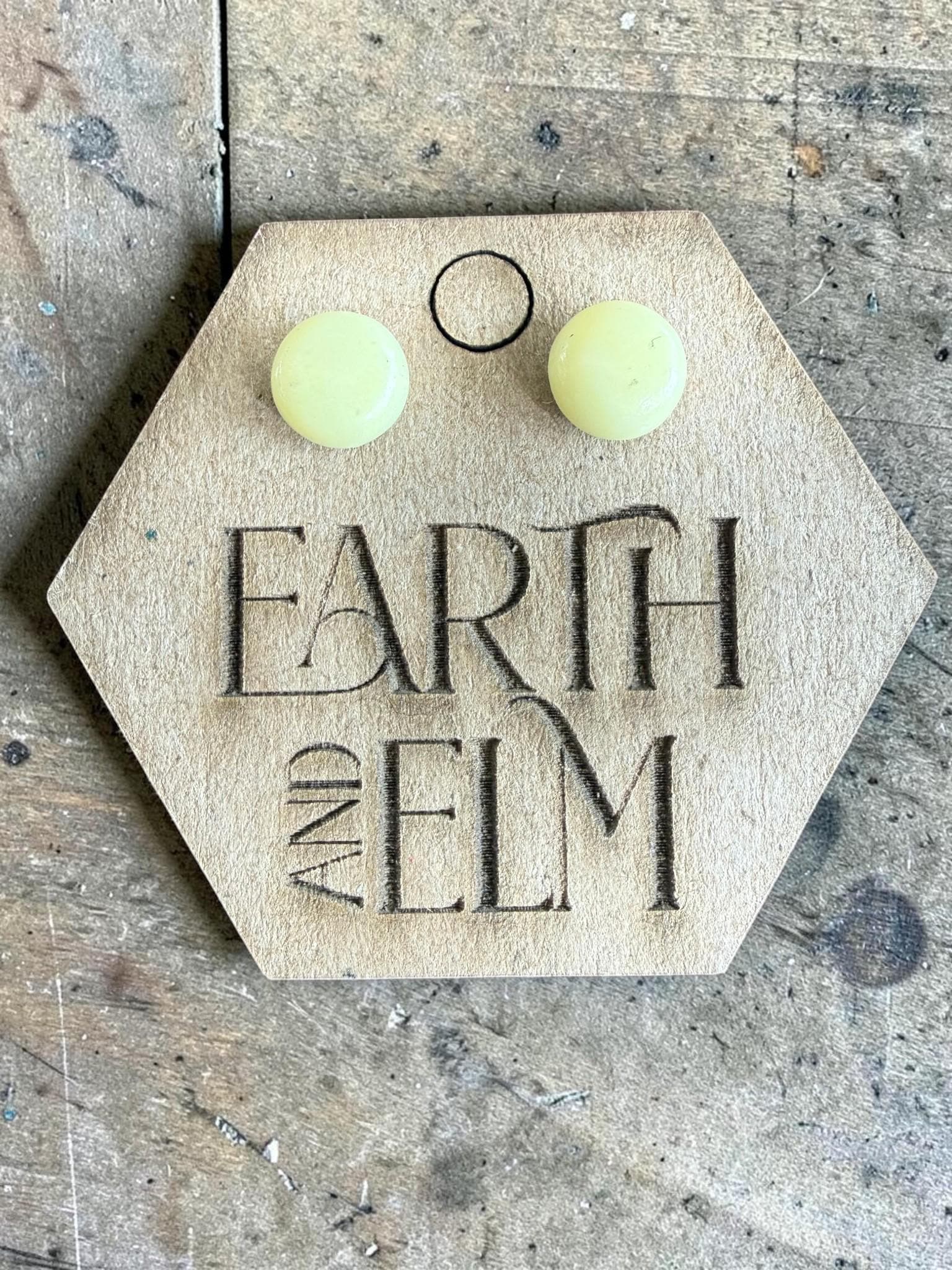 Yellow Serpentine Round Cut Stud Earrings | Authentic Gemstone Studs