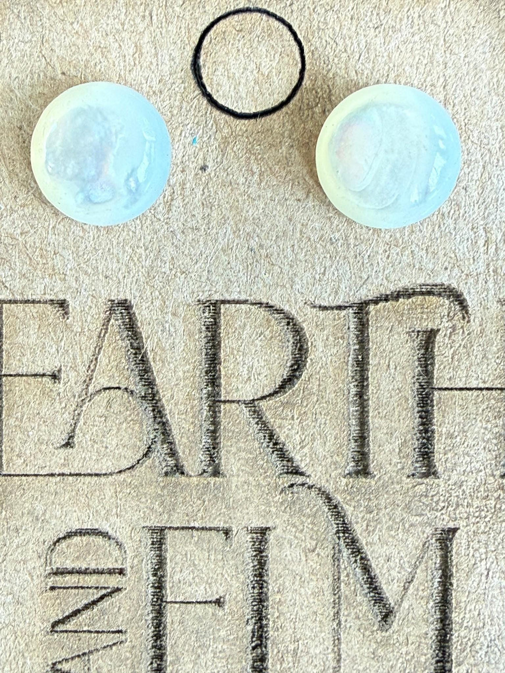 Mother of Pearl Round Cut Stud Earrings | Authentic Gemstone Studs