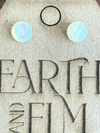 Mother of Pearl Round Cut Stud Earrings | Authentic Gemstone Studs