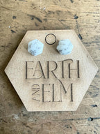 Dendrite Opal Hexagon Studs | Gemstone Stud Earrings | Authentic Crystal Jewelry
