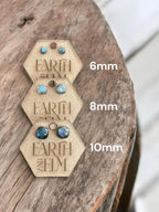 Labradorite Cushion Studs - earthandelm