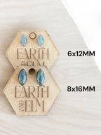 Labradorite Marquise Gemstone Studs - earthandelm
