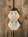 Labradorite Pear Studs - earthandelm
