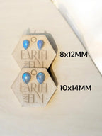 Labradorite Pear Studs - earthandelm