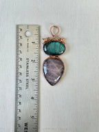 Labradorite & Rose Quartz Pendant - earthandelm